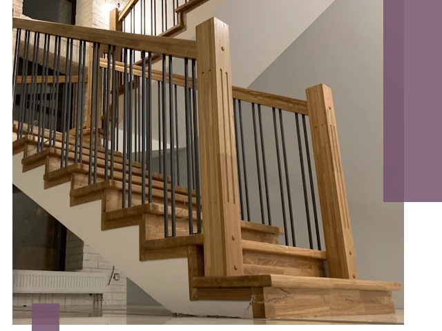 Реставрация деревянных и металлических лестниц в Лесне