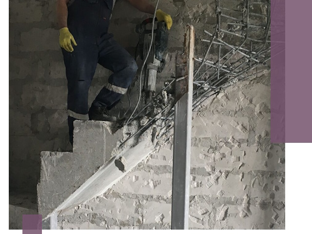 Демонтаж металлических и бетонных лестниц в Лесне