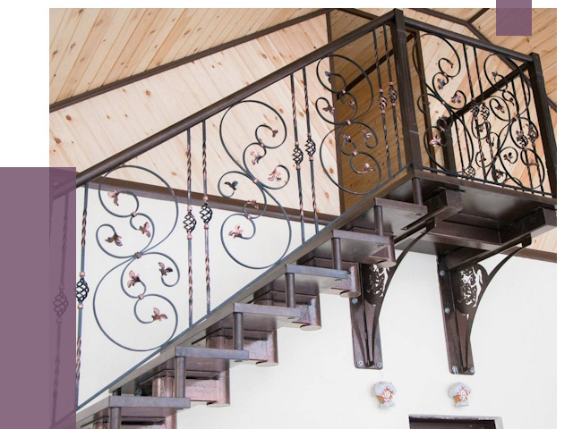 Кованые лестницы в Лесне от 81081 руб. под ключ