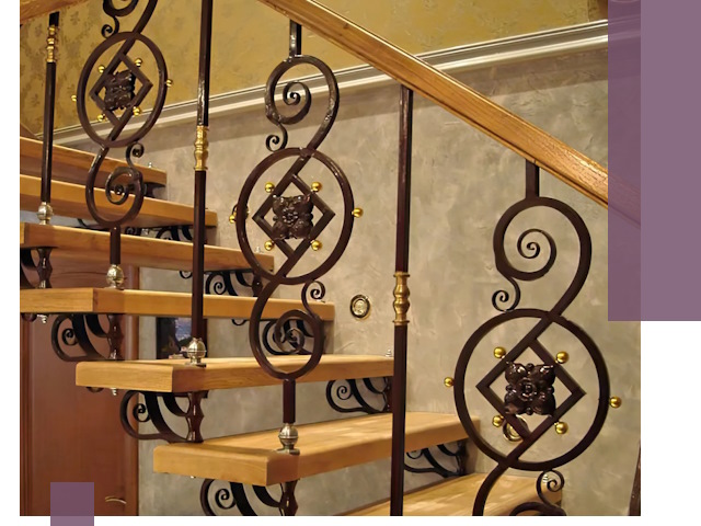 Изготовление кованых лестниц под ключ в Лесне