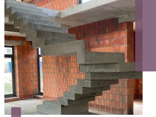 Изготовление бетонных лестниц под ключ в Лесне