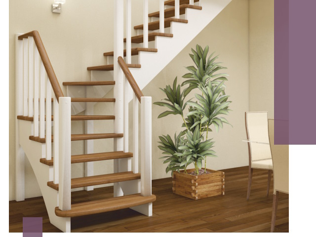 Г-образные лестницы под ключ в Лесне — изготовление и монтаж