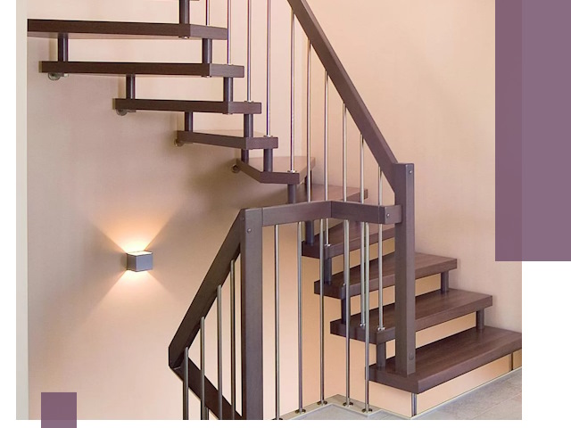 Изготовление лестниц на больцах в Лесне под ключ