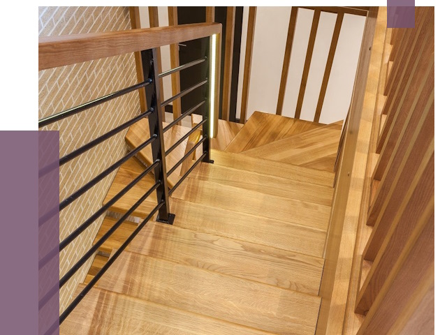 Лестницы из ясеня в Лесне под ключ от 10187 руб. 