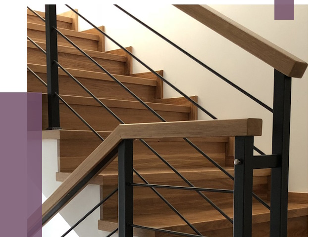 Обшивка металлической лестницы деревом в Лесне от 4418 руб. 