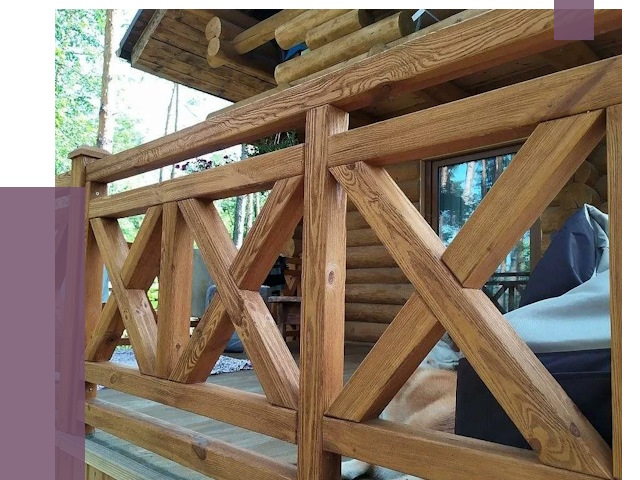 Деревянные перила под ключ в Лесне от 7796 руб. 