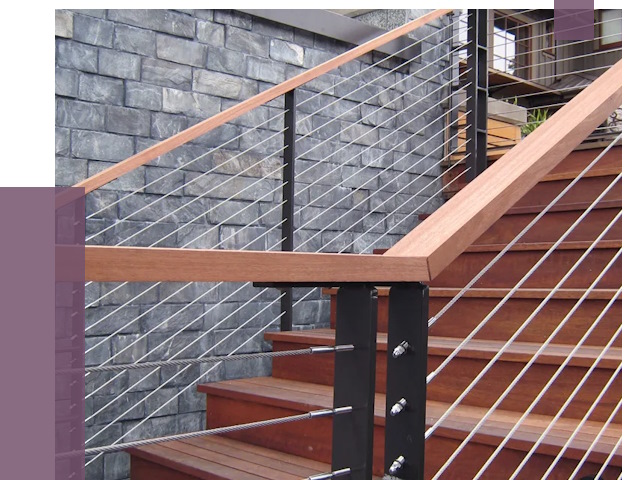 Тросовые перила под ключ в Лесне от 7900 руб. 