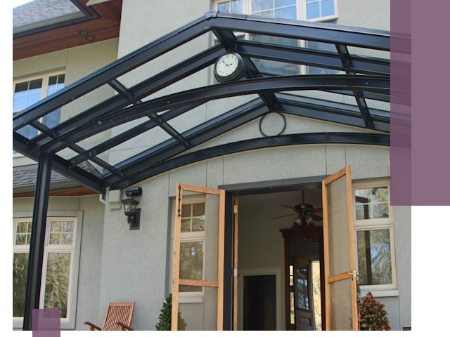 Изготовление и монтаж навесов и козырьков в Лесне