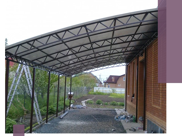 Профессиональный монтаж навесов под ключ в Лесне