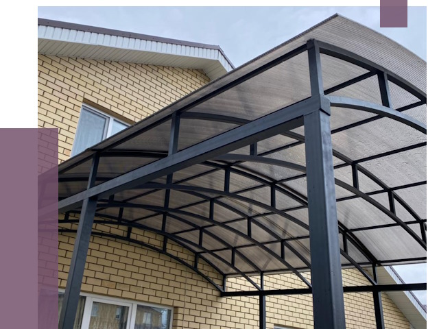 Монтаж козырьков в Лесне от 11694 руб. | ПРОЛЁТ-Лсн