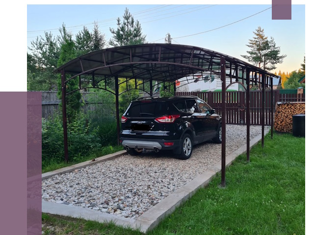 Навесы для автомобиля в Лесне от 13358 руб.  | ПРОЛЁТ-Лсн