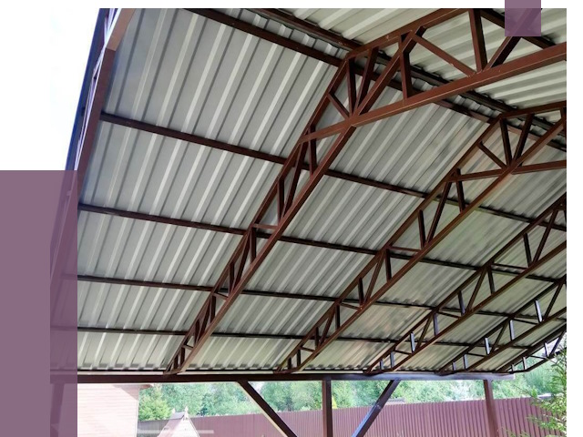 Навесы из профнастила в Лесне от 7484 руб. | ПРОЛЁТ-Лсн