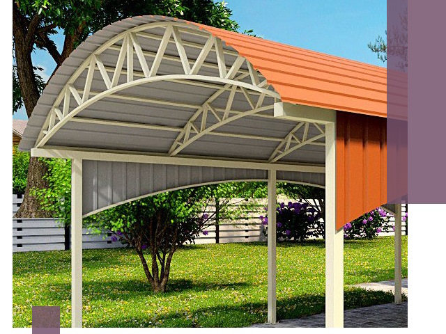 Навесы из профнастила под ключ в Лесне — установка и монтаж