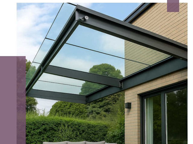 Стеклянные навесы и козырьки в Лесне от 12474 руб.