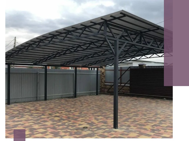 Металлические навесы под ключ в Лесне — изготовление и монтаж