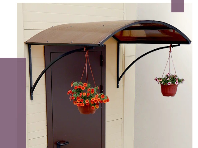 Козырьки над входом в Лесне от 15073 руб.  | ПРОЛЁТ-Лсн