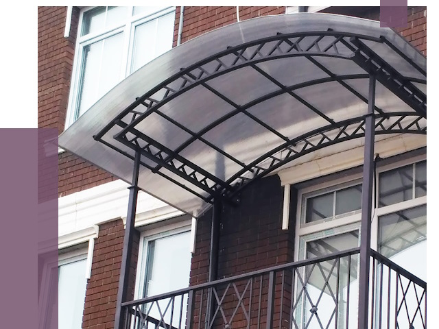 Козырьки над балконом в Лесне от 8784 руб.  | ПРОЛЁТ-Лсн