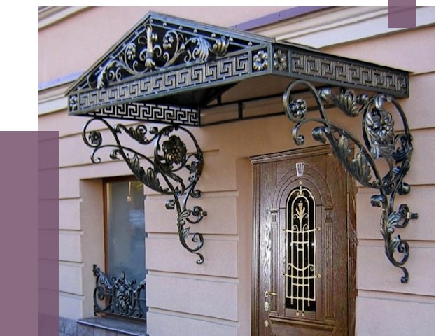 Кованые козырьки в Лесне под ключ от 12942 руб. — ПРОЛЁТ