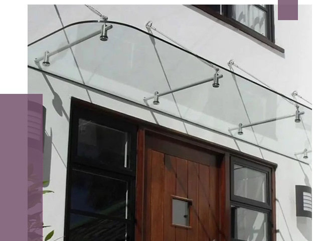 Стеклянные козырьки в Лесне от 19231 руб. | ПРОЛЁТ-Лсн