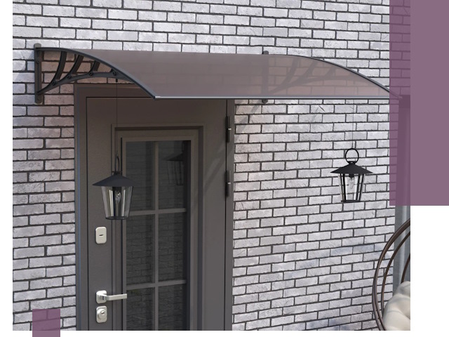 Недорогие козырьки и навесы под ключ в Лесне