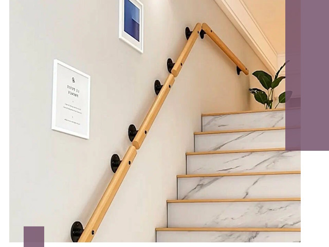 Поручни металлические и деревянные под ключ в Лесне