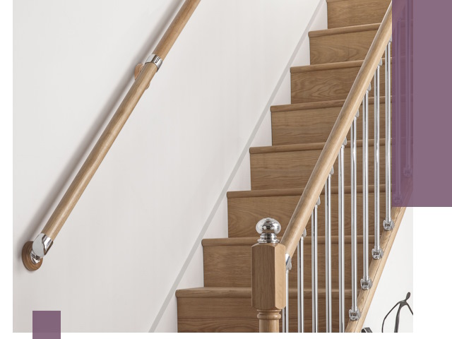 Пристенные поручни из стали и нержавейки под монтаж в Лесне